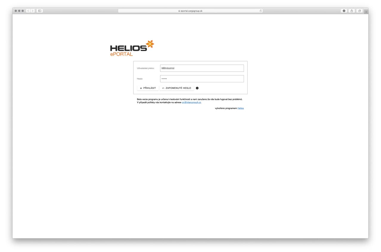Helios ePortal — prehľad skladových kariet